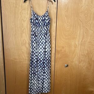 Rails Navy and White Patterned Maxi Dress